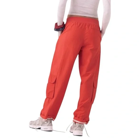 Free People Movement Mesmerize Me Orange Cargo Pants Size XL - Picture 3 of 9